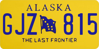 AK license plate GJZ815