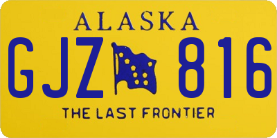 AK license plate GJZ816