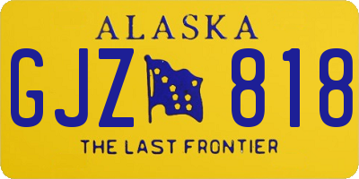 AK license plate GJZ818