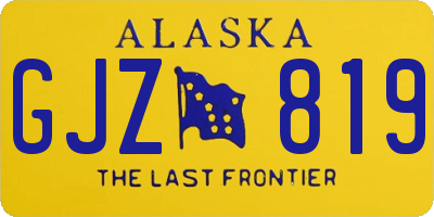 AK license plate GJZ819
