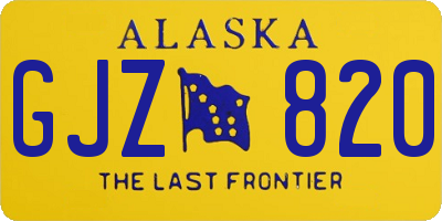 AK license plate GJZ820