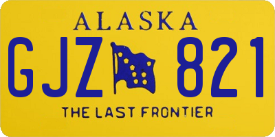 AK license plate GJZ821