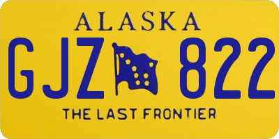 AK license plate GJZ822