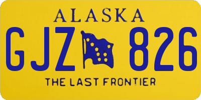 AK license plate GJZ826