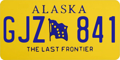 AK license plate GJZ841