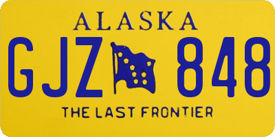 AK license plate GJZ848