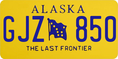AK license plate GJZ850