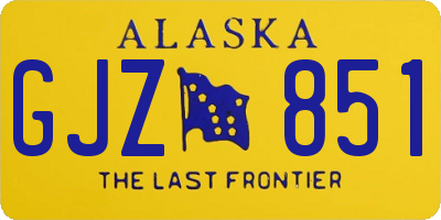 AK license plate GJZ851