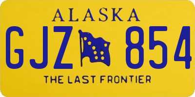 AK license plate GJZ854