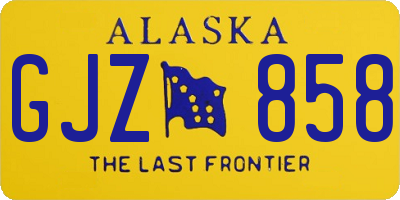 AK license plate GJZ858
