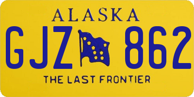 AK license plate GJZ862