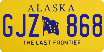 AK license plate GJZ868