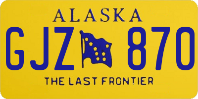 AK license plate GJZ870