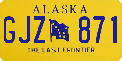 AK license plate GJZ871