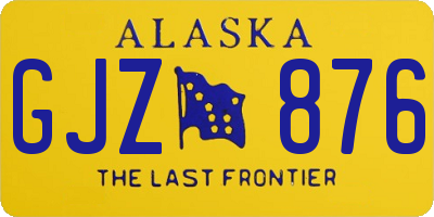 AK license plate GJZ876