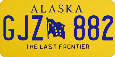 AK license plate GJZ882