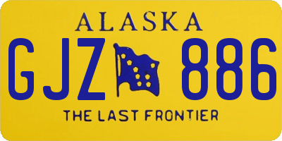 AK license plate GJZ886