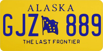 AK license plate GJZ889