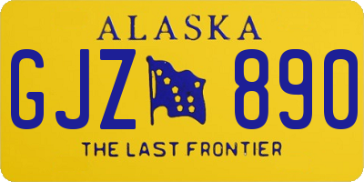 AK license plate GJZ890