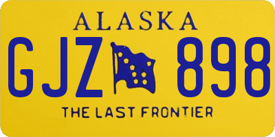 AK license plate GJZ898