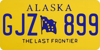 AK license plate GJZ899