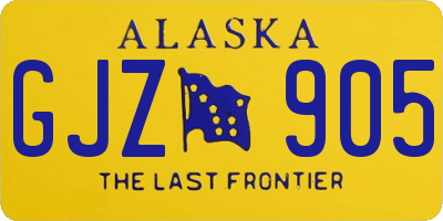 AK license plate GJZ905