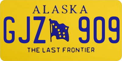 AK license plate GJZ909