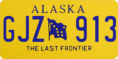 AK license plate GJZ913