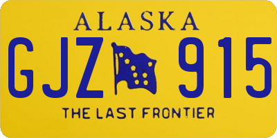 AK license plate GJZ915