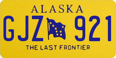 AK license plate GJZ921