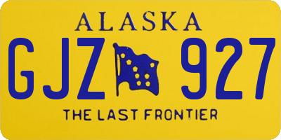 AK license plate GJZ927
