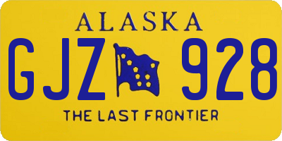 AK license plate GJZ928