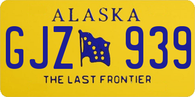 AK license plate GJZ939