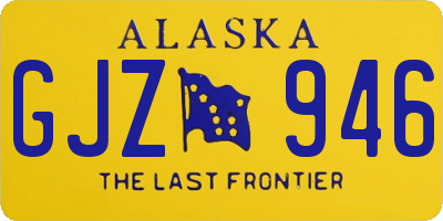 AK license plate GJZ946