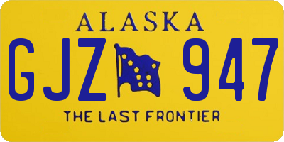 AK license plate GJZ947