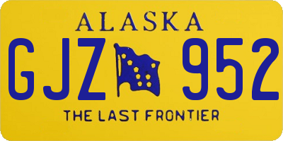 AK license plate GJZ952