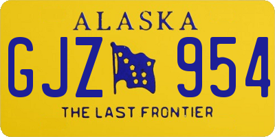 AK license plate GJZ954