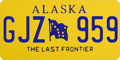 AK license plate GJZ959