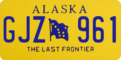 AK license plate GJZ961
