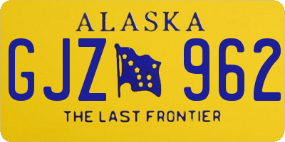 AK license plate GJZ962