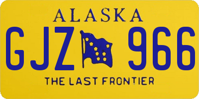 AK license plate GJZ966