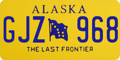 AK license plate GJZ968
