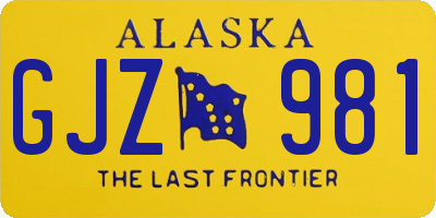 AK license plate GJZ981