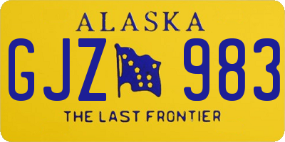 AK license plate GJZ983