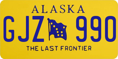AK license plate GJZ990