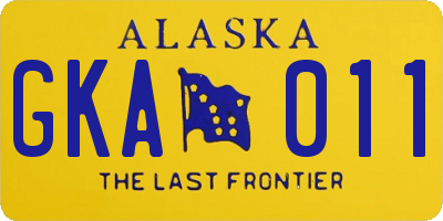 AK license plate GKA011