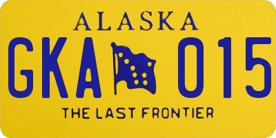 AK license plate GKA015