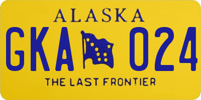 AK license plate GKA024