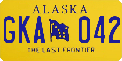 AK license plate GKA042