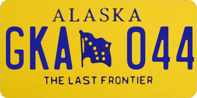 AK license plate GKA044